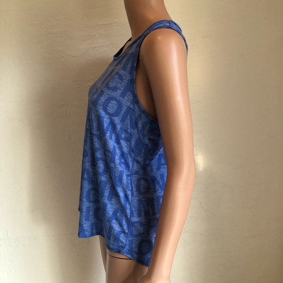 Champion Women’s Size M Monogrammed Logo Blue Tank-Top Athletic Race-Back Shirt - Picture 3 of 16